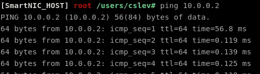Ping works again between the host after manually installing explicit flow rules into ovsbr1