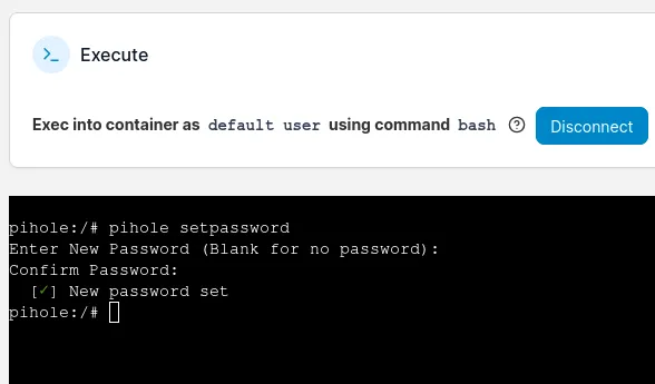 Add your new password twice